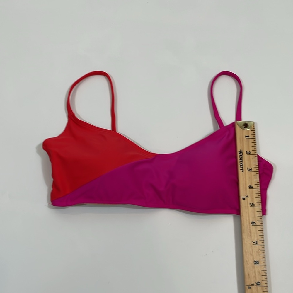 Summersalt Bikini Top Size 2 Pink And Red Adjustable Shoulder Straps EUC - Picture 5 of 10